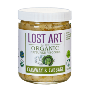 A jar of cabbage and caraway spread.